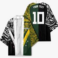 Aotearoa Australia Rugby Custom Kimono Maori and Aboriginal Art Sporty Style - Polynesian Pride