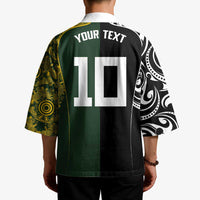 Aotearoa Australia Rugby Custom Kimono Maori and Aboriginal Art Sporty Style - Polynesian Pride