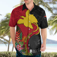 Papua New Guinea Hawaiian Shirt Birds Of Paradise Mix Tropical Flower Polynesian Pattern LT03 - Polynesian Pride