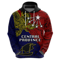Papua New Guinea Central Province Hoodie PNG Birds Of Paradise Polynesian Arty Style LT03 - Polynesian Pride