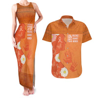 International Day for the Elimination of Violence Against Women Couples Matching Tank Maxi Dress and Hawaiian Shirt Polynesian Pattern