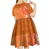 International Day for the Elimination of Violence Against Women Kid Short Sleeve Dress Polynesian Pattern LT03 - Polynesian Pride