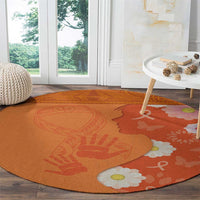 International Day for the Elimination of Violence Against Women Round Carpet Polynesian Pattern