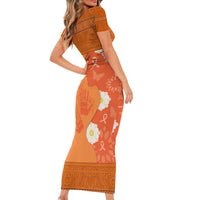 International Day for the Elimination of Violence Against Women Short Sleeve Bodycon Dress Polynesian Pattern LT03 - Polynesian Pride