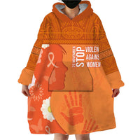 International Day for the Elimination of Violence Against Women Wearable Blanket Hoodie Polynesian Pattern