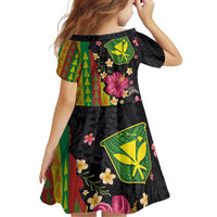 Hawaiian Independence Day Family Matching Summer Maxi Dress and Hawaiian Shirt Kanaka Maoli Symbols With Tapa Motifs and Tropical Plants - Polynesian Pride