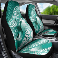 Personalised New Zealand Aotearoa Darts Masters Car Seat Cover Maori Art Tattoo with Tribal Dart Symbol Teal Color - Polynesian Pride