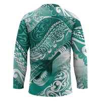 Personalised New Zealand Aotearoa Darts Masters Hockey Jersey Maori Art Tattoo with Tribal Dart Symbol Teal Color LT03 - Polynesian Pride