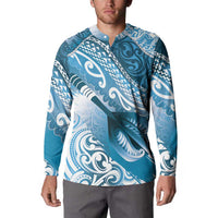 Personalised New Zealand Aotearoa Darts Masters Button Sweatshirt Maori Art Tattoo with Tribal Dart Symbol Blue - Polynesian Pride