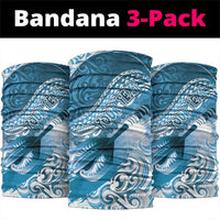 Personalised New Zealand Aotearoa Darts Masters Neck Gaiter Maori Art Tattoo with Tribal Dart Symbol Blue - Polynesian Pride