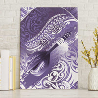 Personalised New Zealand Aotearoa Darts Masters Canvas Wall Art Maori Art Tattoo with Tribal Dart Symbol Purple - Polynesian Pride