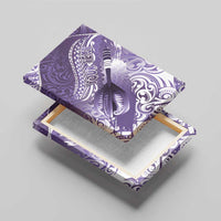 Personalised New Zealand Aotearoa Darts Masters Canvas Wall Art Maori Art Tattoo with Tribal Dart Symbol Purple - Polynesian Pride