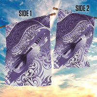 Personalised New Zealand Aotearoa Darts Masters Garden Flag Maori Art Tattoo with Tribal Dart Symbol Purple LT03 - Polynesian Pride