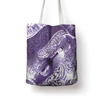 Personalised New Zealand Aotearoa Darts Masters Tote Bag Maori Art Tattoo with Tribal Dart Symbol Purple - Polynesian Pride