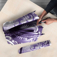 Personalised New Zealand Aotearoa Darts Masters Umbrella Maori Art Tattoo with Tribal Dart Symbol Purple - Polynesian Pride