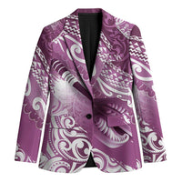 Personalised New Zealand Aotearoa Darts Masters Blazer Maori Art Tattoo with Tribal Dart Symbol Pink LT03 Unisex Pink - Polynesian Pride