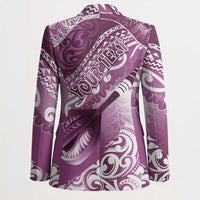 Personalised New Zealand Aotearoa Darts Masters Blazer Maori Art Tattoo with Tribal Dart Symbol Pink LT03 - Polynesian Pride