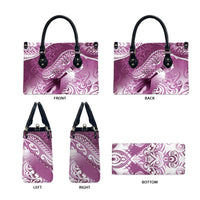 Personalised New Zealand Aotearoa Darts Masters Leather Bag Maori Art Tattoo with Tribal Dart Symbol Pink - Polynesian Pride