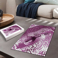 Personalised New Zealand Aotearoa Darts Masters Puzzle Maori Art Tattoo with Tribal Dart Symbol Pink - Polynesian Pride