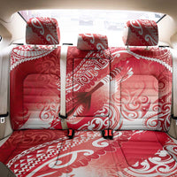 Personalised New Zealand Aotearoa Darts Masters Back Car Seat Cover Maori Art Tattoo with Tribal Dart Symbol Red - Polynesian Pride