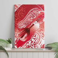 Personalised New Zealand Aotearoa Darts Masters Canvas Wall Art Maori Art Tattoo with Tribal Dart Symbol Red - Polynesian Pride