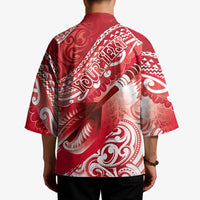Personalised New Zealand Aotearoa Darts Masters Kimono Maori Art Tattoo with Tribal Dart Symbol Red - Polynesian Pride