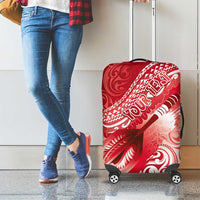 Personalised New Zealand Aotearoa Darts Masters Luggage Cover Maori Art Tattoo with Tribal Dart Symbol Red - Polynesian Pride