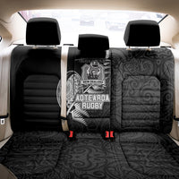 New Zealand World Cup 2023 Back Car Seat Cover Aotearoa Champion Rugby with Silver Fern Maori Ethnic Pattern LT03 - Polynesian Pride