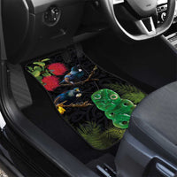 New Zealand Tui Car Mats Guardians of the Hei Tiki - Maori Art and Plants LT03 - Polynesian Pride