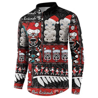 New Zealand Christmas Button Sweatshirt Maori Christmas Spirit - Meri Kirihimete LT03 - Polynesian Pride