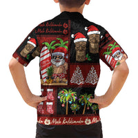 Hawaiian Christmas Hawaiian Shirt - Mele Kalikimaka Island Holiday Vibes - Black Red