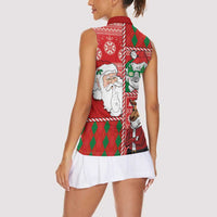 Australian Christmas Women Sleeveless Polo Shirt - Santa Koala Kangaroo and Holiday Cheer LT03 - Polynesian Pride