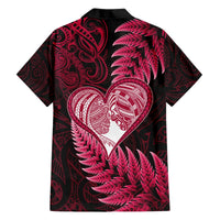 New Zealand Valentine Day Hawaiian Shirt Aotearoa Warrior Love Story Silver Fern Koru Pink Style LT03 - Polynesian Pride