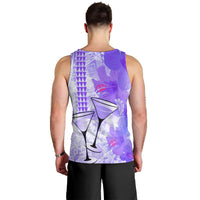 Hawaiian Cocktail Valentine Day Men Tank Top Hibiscus Kakau Pattern Purple Version LT03 - Polynesian Pride