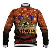 The Rising Sun Badge ANZAC Baseball Jacket Last Post Field of Poppy Starry Night Style LT03 - Polynesian Pride