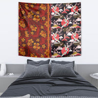 Pan-Pacific Festival Tapestry Hawaiian Tribal and Japanese Pattern Together Culture