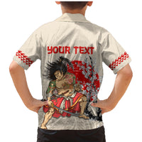Personalised Japanese Culture Hawaii Style Family Matching Mermaid Dress and Hawaiian Shirt Japanese Samurai with Hawaiian Pattern LT03 - Polynesian Pride