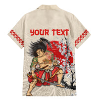 Personalised Japanese Culture Hawaii Style Family Matching Mermaid Dress and Hawaiian Shirt Japanese Samurai with Hawaiian Pattern LT03 - Polynesian Pride