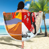 Pan-Pacific Festival Beach Blanket Mauna Kea and Fuji Mountains