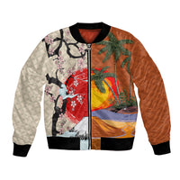 Pan-Pacific Festival Bomber Jacket Mauna Kea and Fuji Mountains