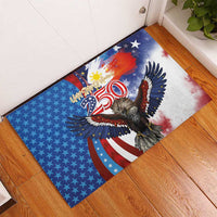 Philippines and United States Semiquincentennial Rubber Doormat Eagle and National Flag Style