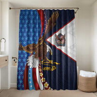 American Samoa and United States Semiquincentennial Bathroom Set Bald Eagle with National Flag Style