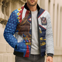 American Samoa and United States Semiquincentennial Bomber Puffer Jacket Bald Eagle with National Flag Style LT03 - Polynesian Pride