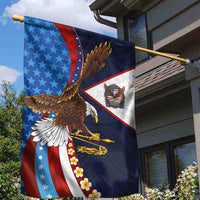 American Samoa and United States Semiquincentennial Garden Flag Bald Eagle with National Flag Style
