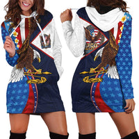 American Samoa and United States Semiquincentennial Hoodie Dress Bald Eagle with National Flag Style LT03 - Polynesian Pride