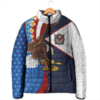 American Samoa and United States Semiquincentennial Padded Jacket Bald Eagle with National Flag Style LT03 - Polynesian Pride
