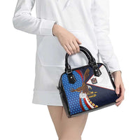 American Samoa and United States Semiquincentennial Shoulder Handbag Bald Eagle with National Flag Style