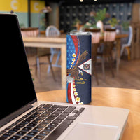 American Samoa and United States Semiquincentennial Skinny Tumbler Bald Eagle with National Flag Style LT03 - Polynesian Pride