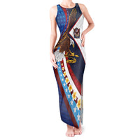 American Samoa and United States Semiquincentennial Tank Maxi Dress Bald Eagle with National Flag Style