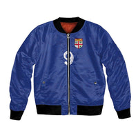 Custom Fijian Football Bomber Jacket Tapa Pattern and Shark Tribal